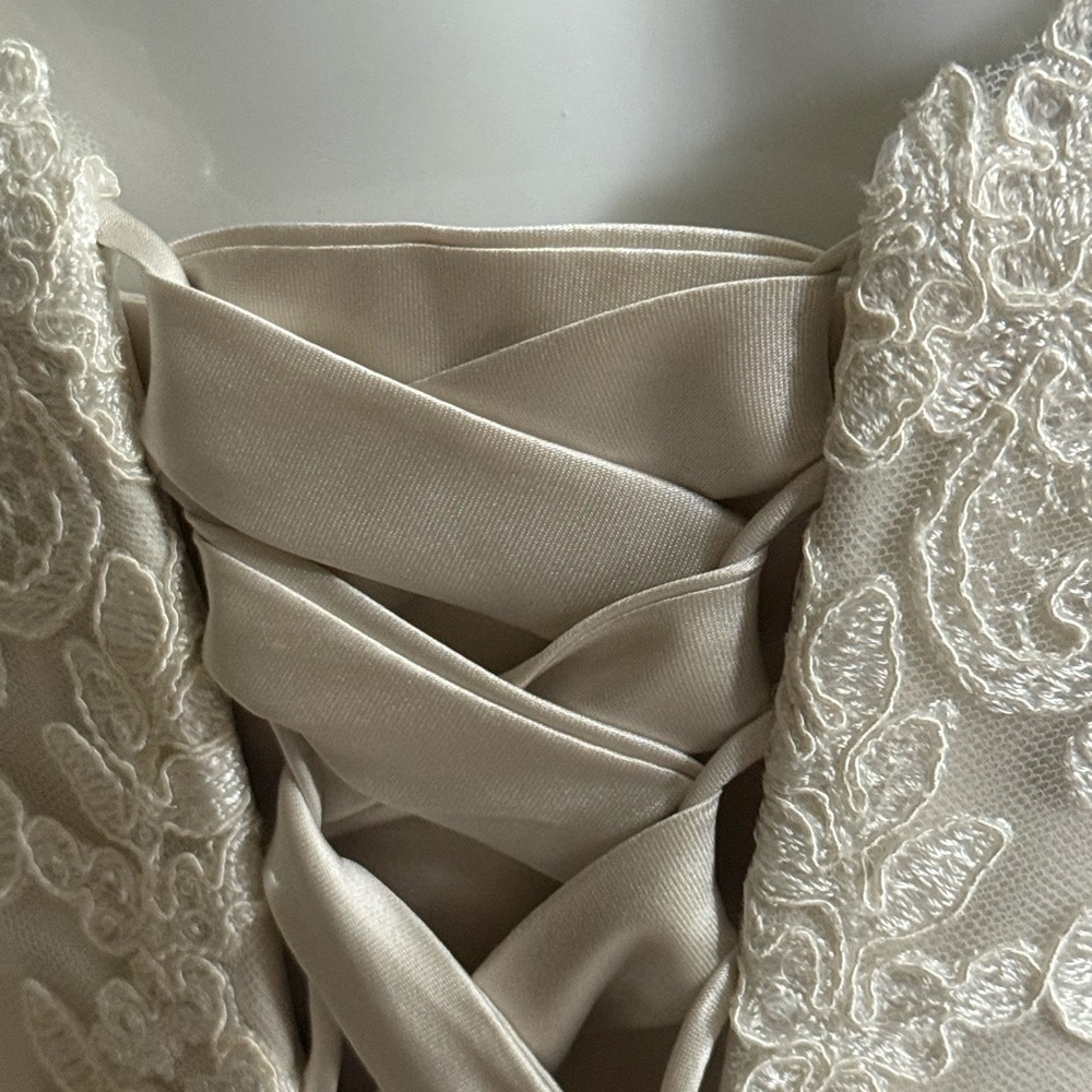 Elegant White Lace Wedding Dress - Picture 13 of 15